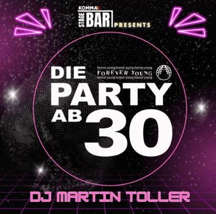 Eine Party für Menschen ab 30 Jahren mit DJ Martin Toller. Das Event findet am 28. Juni um 21 Uhr im Komma Wörgl statt.