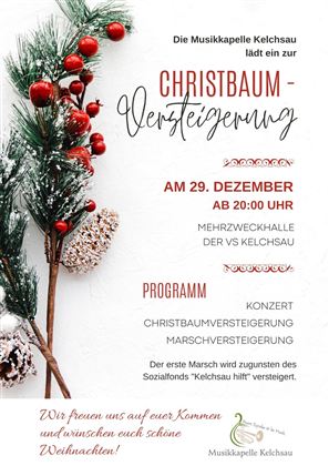 Flyer Christbaumversteigerung Kelchsau