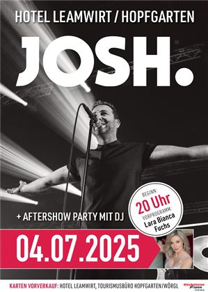 Flyer JOSH. - Hotel Leamwirt