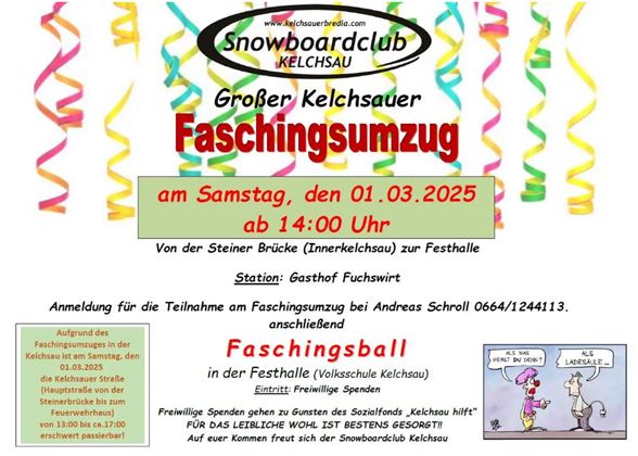 Flyer Kelchsauer Faschingsumzug