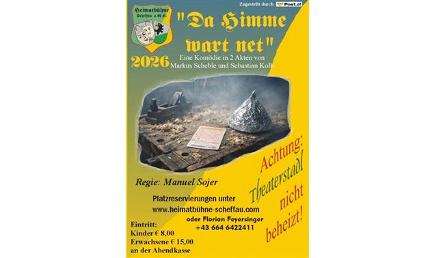 Een poster voor de uitvoering van de "PIEFKE-Saga" met data en informatie. De première vindt plaats op 16 mei 2025, en de uitvoeringen lopen tot en met 4 juni 2025.