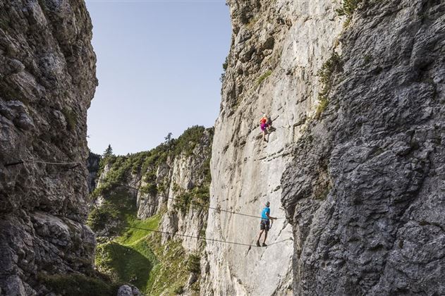 Klettersteig Klamml_Zweiseilbrücke