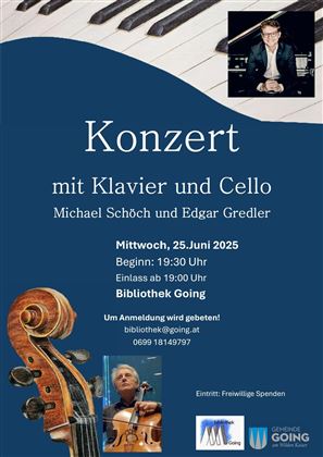 Konzert Bibliothek Plakat