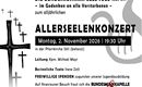 Ein Plakat für das Allerheiligenkonzert der Bundesmusikkapelle Söll. Es enthält Informationen zum Datum, zur Leitung und zur Spendenaktion.