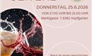 Ein einladendes Plakat für einen Feierabend des U.S. Sheriff’s Museums in Österreich. Der Event findet am 25. Juni 2026 in gemütlicher Atmosphäre statt.
