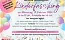 Einladungsplakat zum Kinderfasching am 17. Februar 2026. Es werden Musik, Tanz, Spiele und eine Tombola für Kinder und Erwachsene angeboten.