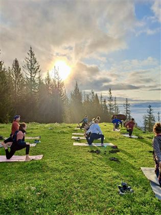 Yoga mit Kuh