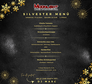 Silvester-Dinner in der Moonlight-Bar