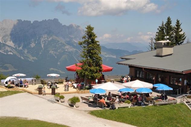 Bergrestaurant Brandstadl Terrasse Strandbar