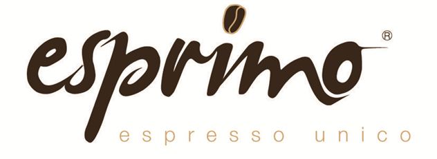A stylish logo of "esprimo" in cursive font. It conveys the feeling of high-quality espresso.