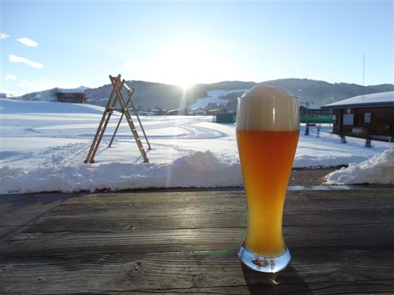 genießen Sie ein Bier auf unserer Terrasse