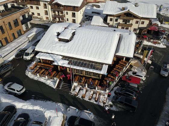 Hausansicht Winter - Brixner Stadl Luftbild