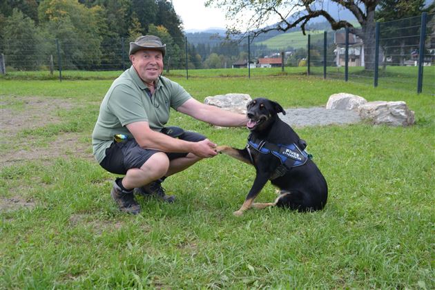 Hundewiese Hund und Besitzer