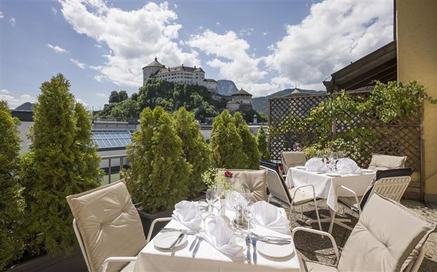 Kaminrestaurant Kufstein Terrasse Ansicht
