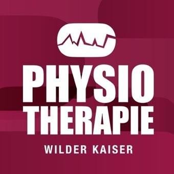 A logo for a physiotherapy practice. The name "Wilder Kaiser" is clearly visible, surrounded by a modern, colorful design.