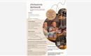 An inviting culinary theme with people toasting at a table. Additionally, information about seasonal offers and events in the autumn time.