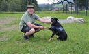 Hundewiese Hund und Besitzer