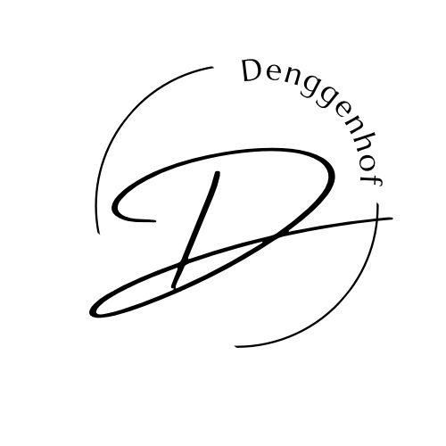 A simple logo with the inscription "Denggenhof" and a stylized letter "D". The design is minimalist and modern.