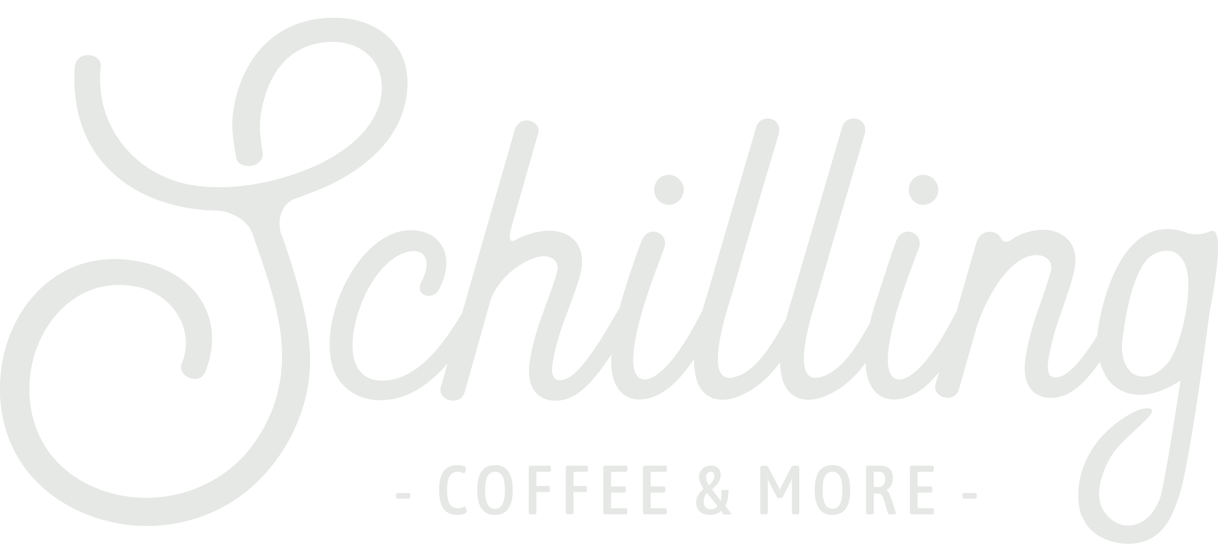Elegantní logo "Schilling - Coffee & More". Design je moderní a vstřícný.