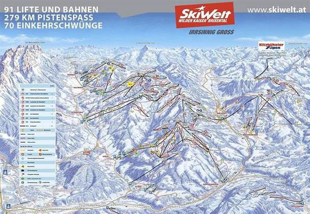 Skiwelt Pistenplan