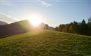 In autumn, the sun is already lower, right between "Veits" and "Larchberg" Mountain