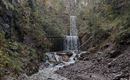 Although this waterfall was artificially enclosed, it still provides a picturesque scene.