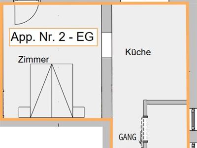 Apartment, shower, toilet, 1 bed room