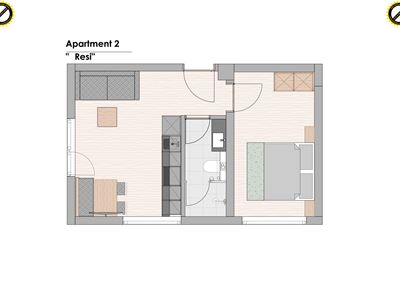 Apartament, prysznic, WC, 1 pokój do spania