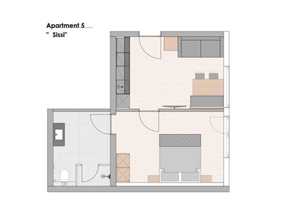 Apartament, prysznic, WC, 1 pokój do spania