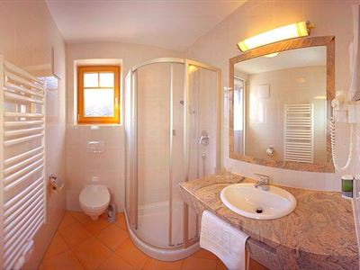 Suite, shower, toilet