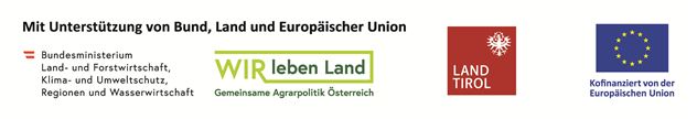 Das Bild enthält Logos und Texte, die Unterstützung von verschiedenen Institutionen anzeigen. Es handelt sich um eine Kooperation von Bund, Land und Europäischer Union.