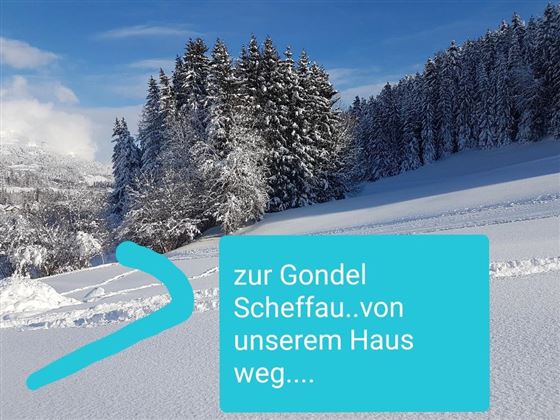 2019 Start vor unserem Haus mit den Skiern