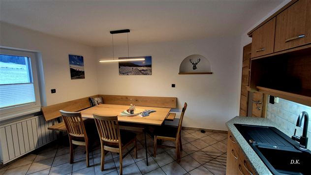 Küche mit großem Esstisch Appartement Panorama