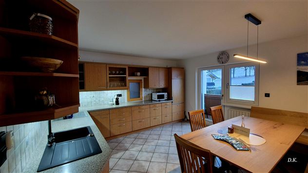 Küche mit großem Esstisch Appartement Panorama