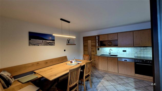 Küche mit großem Esstisch Appartement Panorama