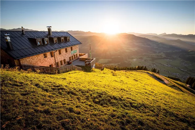 Alpenrosenhütte Sonnenuntergang