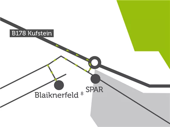 Arrival map Apartments Ellmau