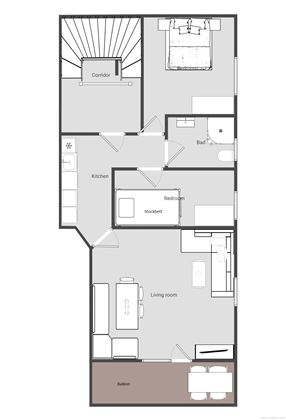 Appartement 4/ 1 Doppelzimmer+1 Zi mit Etagenbett