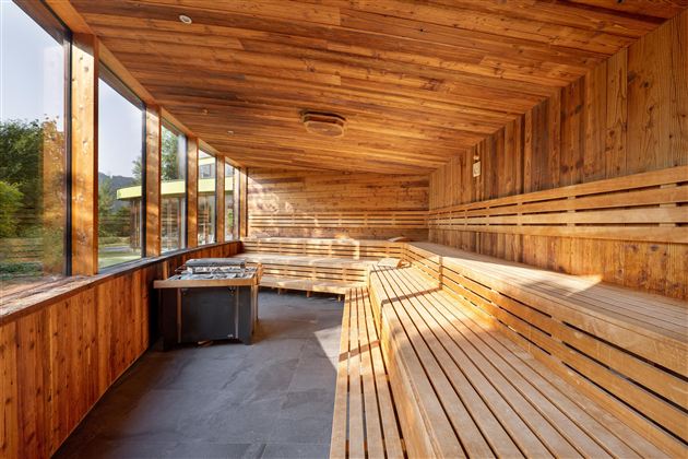 Außensauna Innenansicht