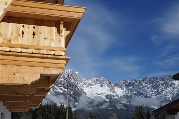 Balkon mit Aussicht Winter