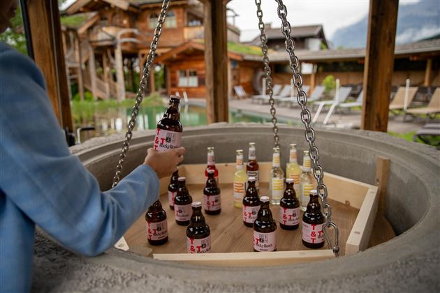 Drinks fountain at Gartenhotel Flora
