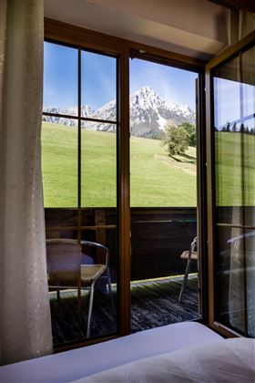 Doppelzimmer mit Blick auf den Wilden Kaiser