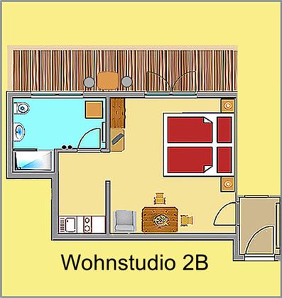 Floorplan Wohnstudio 2B