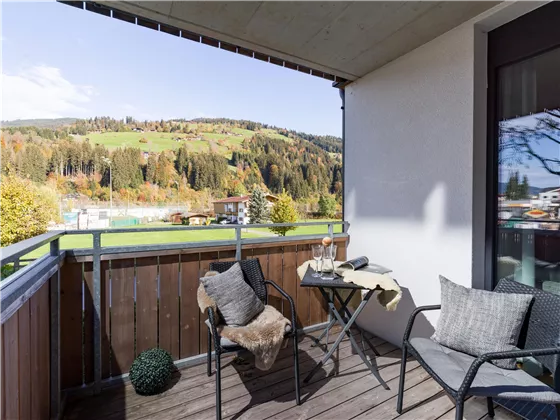 Gemütlicher Balkon mit schöner Aussicht