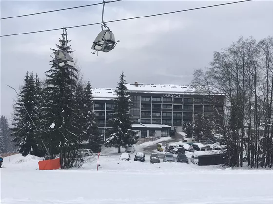 Lage direkt neben der Skipiste