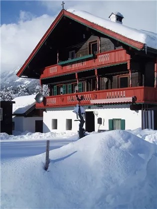 Landhaus Treffer im Winter