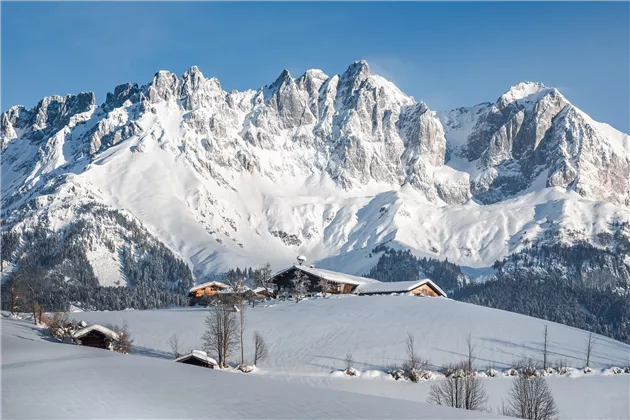 Landschaft-Winter-Wilder-Kaiser