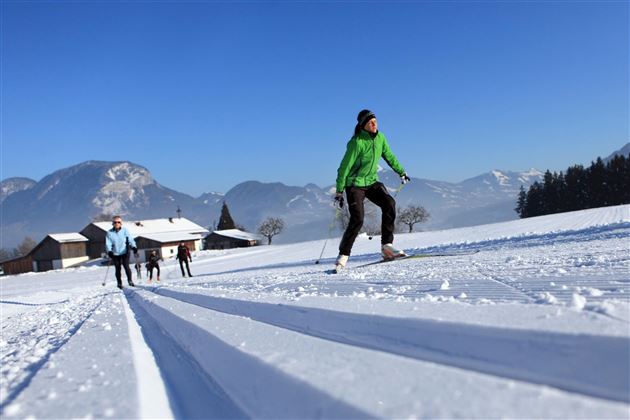 Langlaufloipen beginnen 500 Meter vor Ihrer Tür.