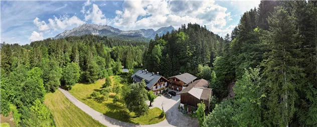 Panorama Beim Talschuster mit Wildem Kaiser