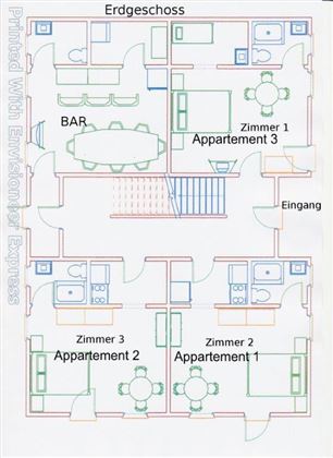 Plan Erdgeschoß Villa Sonnberg